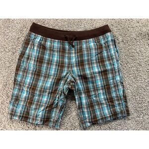 y2k Vtg Zoey & Beth Womens Plaid Shorts Medium‎ Blue Brown